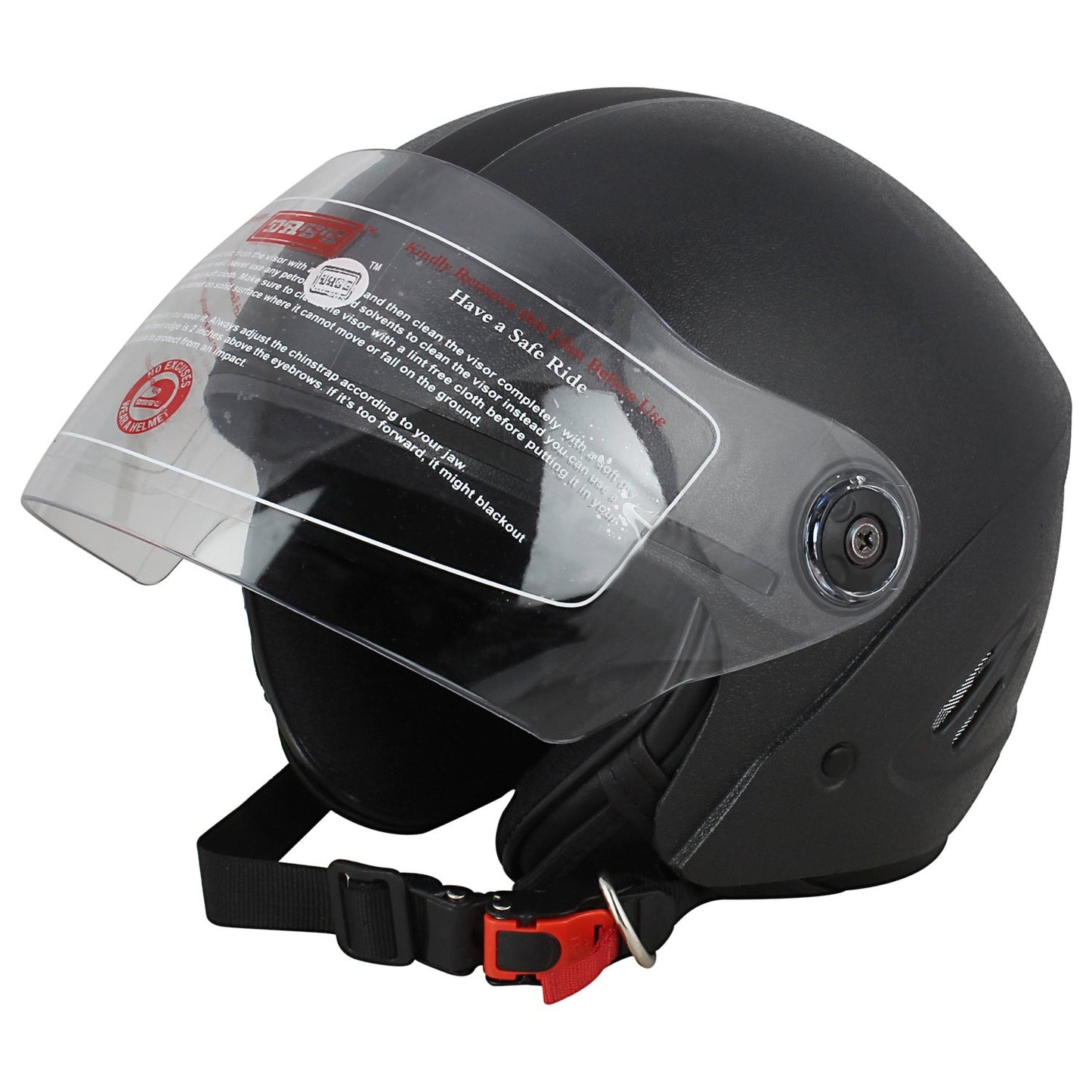 VP1 ISI Open Face Desigener Helmet Black,Large